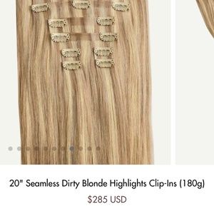 Luxy 20" SEAMLESS Dirty Blonde Highlights Clip-Ins